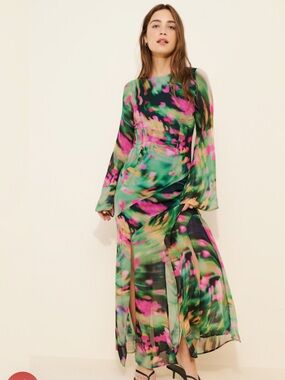 The Wolf Gang Giselle Bell Sleeve Maxi Dress